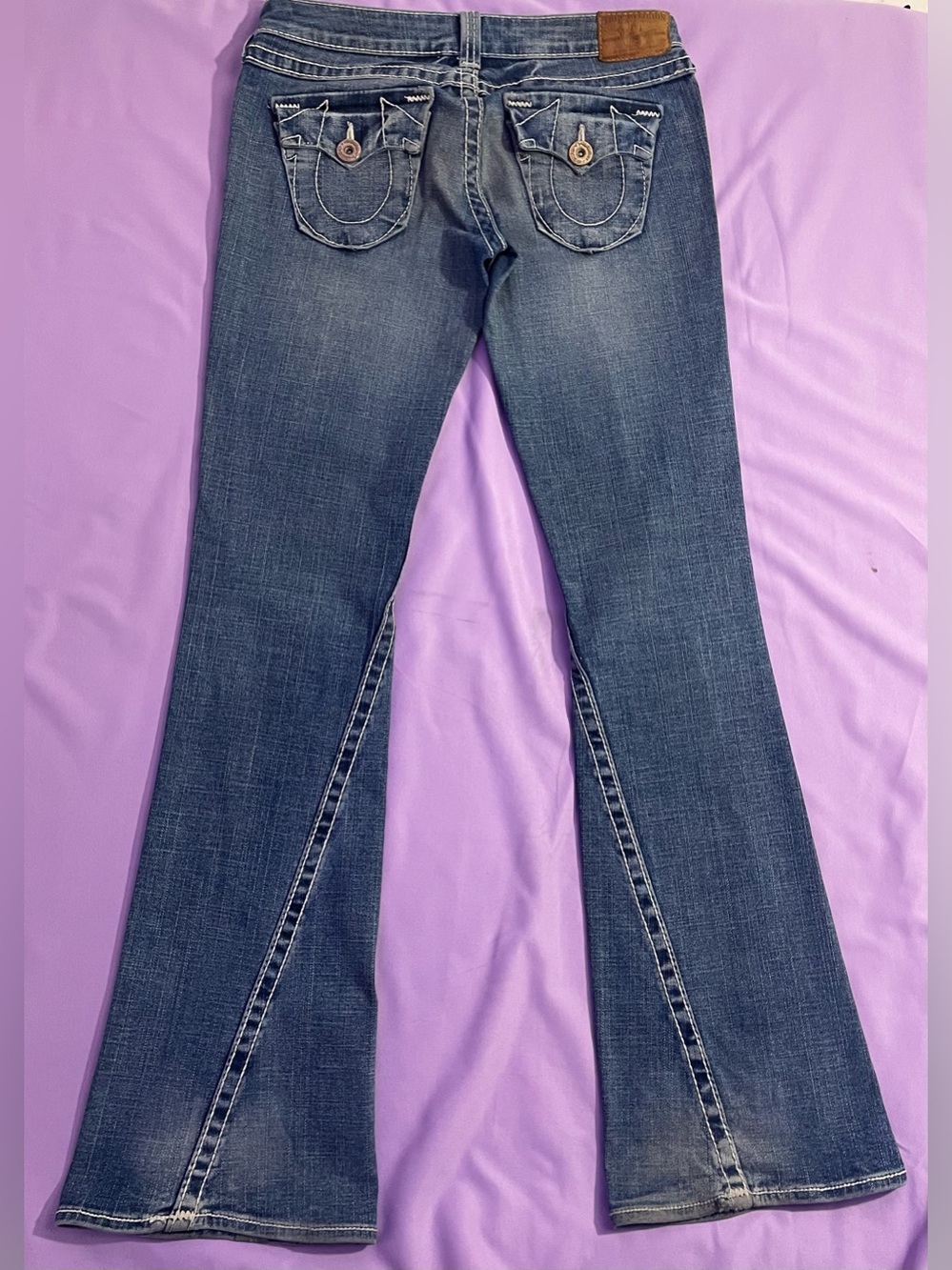 True Religion vintage y2k Low Rise Flare Light Wash 28/35 long tall bootcut Jean